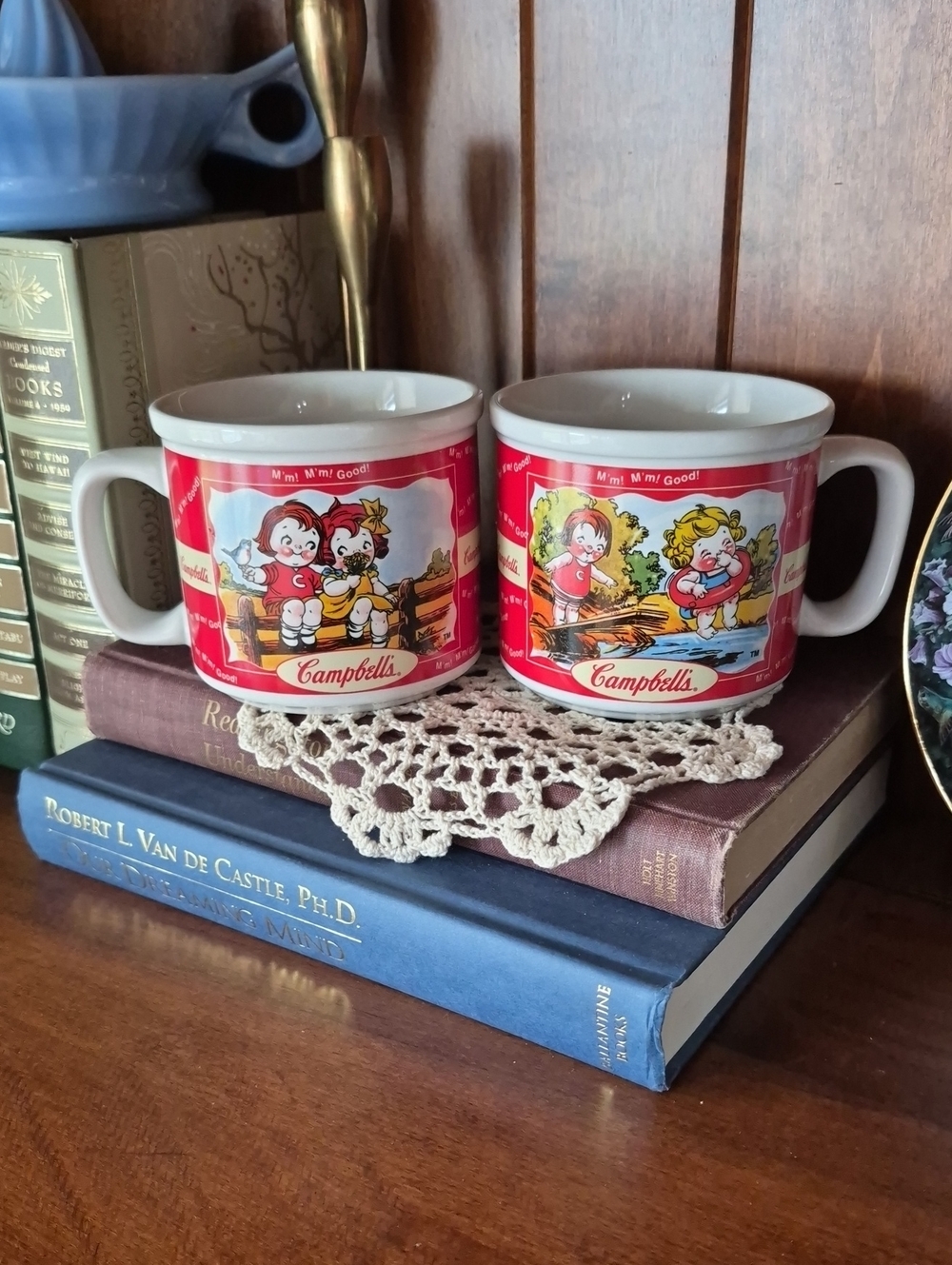 Red Vintage Campbells Soup Mugs - Set of 3